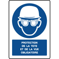 Panneau vertical protection tte et vue obligatoire