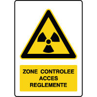 Panneau de danger vertical zone contrle