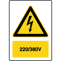 Panneau de danger vertical 220/380V 