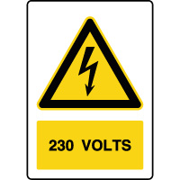 Panneau de danger vertical 230V 