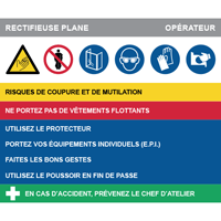 Fiche de poste rectifieuse plane