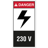 Etiquette de danger AINSI Z535 lectricit 230 V